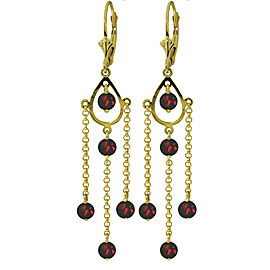 3 CTW 14K Solid Gold Gilded Age Garnet Earrings