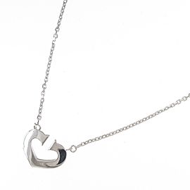 Cartier 18k White Gold C Heart Necklacec LXGYMK-97