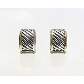 David Yurman 14K & Sterling Cable Classics Cigar Band Stud Earrings