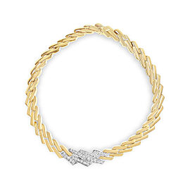 14k Yellow Gold 2 3/4 Cttw Pave Diamond Miami Cuban Curb Link Chain 16" Necklace (H-I Color, SI1-SI2 Clarity)