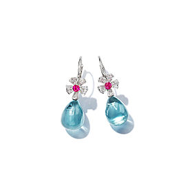 Wonderland Teardrop Aquamarine Earrings