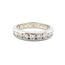 $9,125 Tiffany 3.9mm Platinum 1.89ct Diamond Eternity Wedding Band Ring Size 4.5