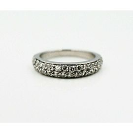 14K White Gold 0.90ctw Diamond Wedding Band