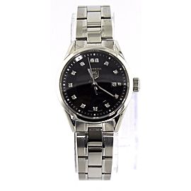 TAG HEUER LADIES CARRERA WV1410.BA0793 DIAMOND QUARTZ BLACK SWISS DATE WATCH