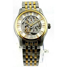 ORIS ARTELIER SKELETON AUTOMATIC MEN'S TWO TONE 40.5MM WATCH