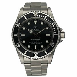 Rolex Oyster Perpetual 14060M Submariner No Date Engraved Rehaut Men's Watch