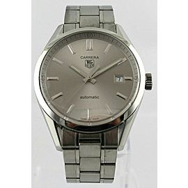 TAG HEUER CARRERA AUTOMATIC MENS SILVER LUXURY WATCH BOX PAPERS