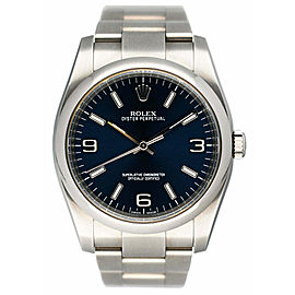 Rolex Oyster Perpetual Blue Dial Steel Mens Watch