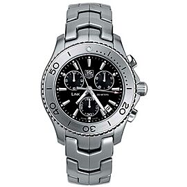 TAG HEUER LINK CHRONOGRAPH QUARTZ BLACK STEEL 200M MEN'S WATCH