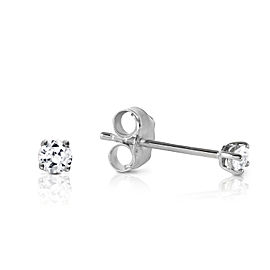 0.1 CTW 14K Solid White Gold Stud Earrings 0.10 CTW Natural Diamond