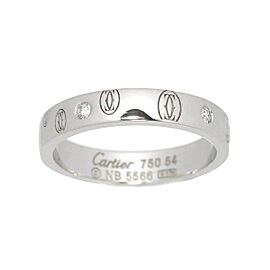 Cartier 18k White Gold Happy birthday Diamond Ring US:6.75 SKYJN-645