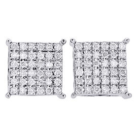 10K White Gold and 0.50ct Diamond Stud Earrings