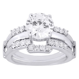 14K White Gold with 0.50ct Solitaire Diamond Engagement Ring Size 7