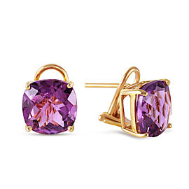 7.2 CTW 14K Solid Gold Provocative Amethyst Earrings