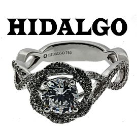 Hidalgo 1-96 18k diamond Engagement ring white gold fits 1ct Round cut size 6.5