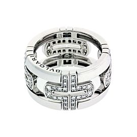 Bvlgari AN85396 18k large Parentesi band ring white gold