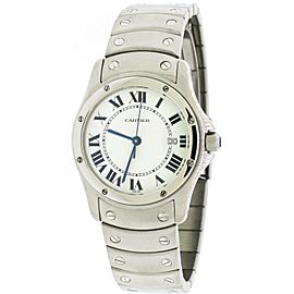 Cartier Santos Ronde Steel 30mm Ladies Watch W20027K1