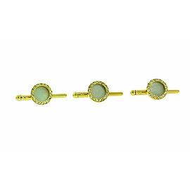 Vintage Cartier diamonds and mother of pearl studs in 18K yellow gold