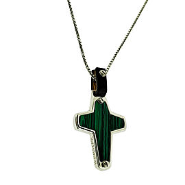 Stephen Webster England Made Me Malachite Cross Pendant silver unisex