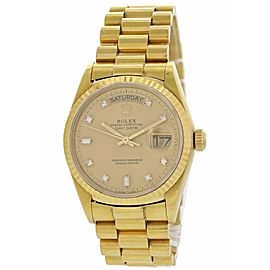 Rolex Day-Date President 18238 Diamond Dial Mens Watch