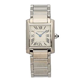 Cartier Tank Francaise 2403 18K White Gold Ladies Watch