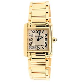 Cartier Tank Francaise 20MM Yellow Gold Roman Dial Ladies Watch