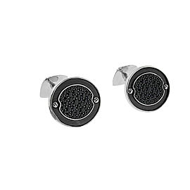 Stephen Webster Sterling Silver England Made Me Pave Sapphire Cufflinks