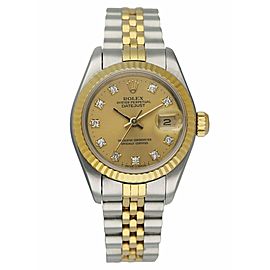 Rolex Datejust 69173 Diamond Dial Ladies Watch