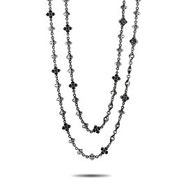 King Baby Unisex Black Cubic Zirconia Necklace 44 Inches