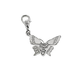 Louis Vuitton Diamond Butterfly Pendant Necklace In 18K White Gold