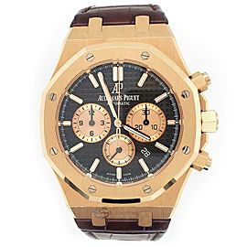 Audemars Piguet Royal Oak 41mm Chronograph Brown Dial Rose Gold Watch