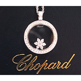 Chopard 18Kt Snowflake Diamond Pendant Necklace White Gold .57CT