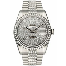 Rolex Day-Date President 118346 Platinum Diamond Men's Watch