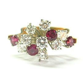 Ruby & Diamond Ring 18Kt Yellow Gold 2.00Ct AAAA/VS Sizeable