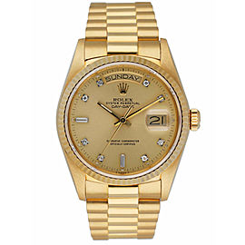 Rolex Day Date President Diamond Dial Mens Watch