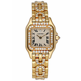 Cartier 18K Yellow Gold & Diamond Ladies Watch