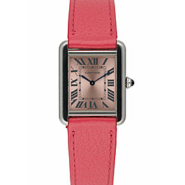 Cartier Tank Solo Pink Dial Ladies Watch