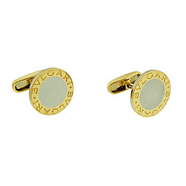 Bvlgari Bvlgari Cufflinks In 18K Yellow Gold And Steel