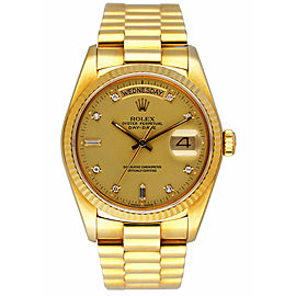 Rolex Day Date Diamond Dial Mens Watch