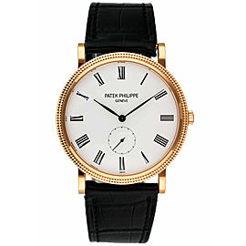 Patek Philippe Calatrava 18K Rose Gold Mens Watch