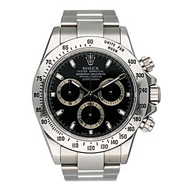 Rolex Daytona Black Dial Stainless steel Mens Watch