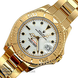 Rolex Yacht-Master Midsize 35mm White Dial Yellow Gold Watch