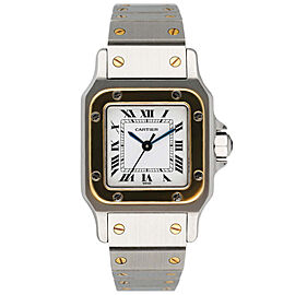 Cartier Santos Galbee 18K Yellow Gold & Steel Ladies Watch