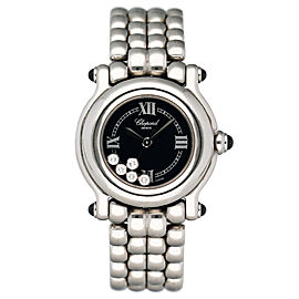 Chopard Happy Sport Black Dial Ladies Watch