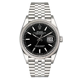 Rolex Datejust Black Dial Mens Watch