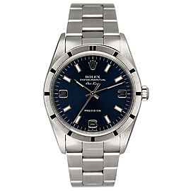 Rolex Air King Precision Blue Dial Mens Watch