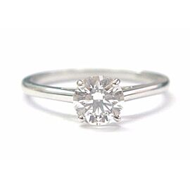 DeBeers Platinum Round Cut Diamond Engagement Ring .74CT F-VVS2 TRIPLE EXCELLENT