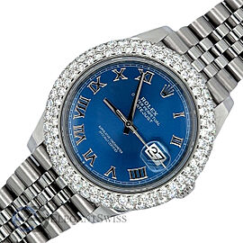 Rolex Datejust 41mm Factory Blue Roman Dial Steel Watch