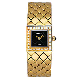 Chanel Matellasse Diamond Bezel 18K Yellow Gold Ladies Watch