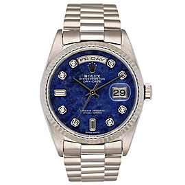 Rolex Day Date 18239 Sodalite Diamond Dial Mens Watch